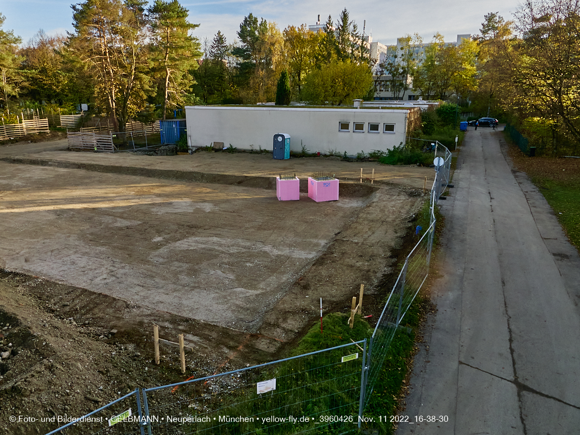 11.11.2022 - Baustelle an der Quiddestraße Haus für Kinder in Neuperlach